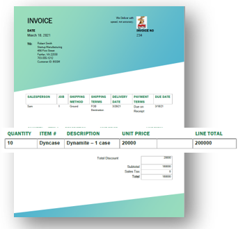 Invoice Example 1